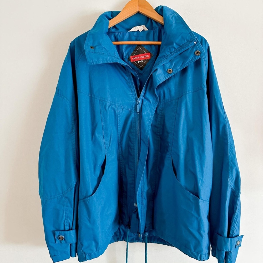 Vintage 90s Pierre Cardin Windbreaker | Electric Blue, Size Large